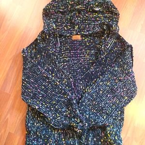 POL confetti cable knit sweater